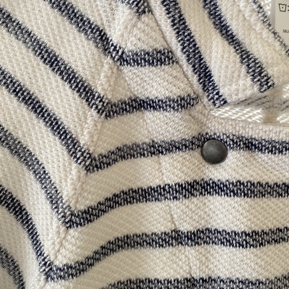 Anthropologie Dolan Left Coast Nautical Stripe Snap Button Knit Jacket, Size Med - Picture 13 of 15